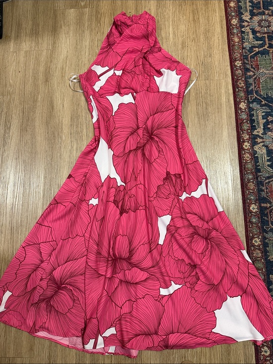 Donna Karan Dresses & Skirts - Donna Karan Fuchsia and White Floral Maxi Dress 12